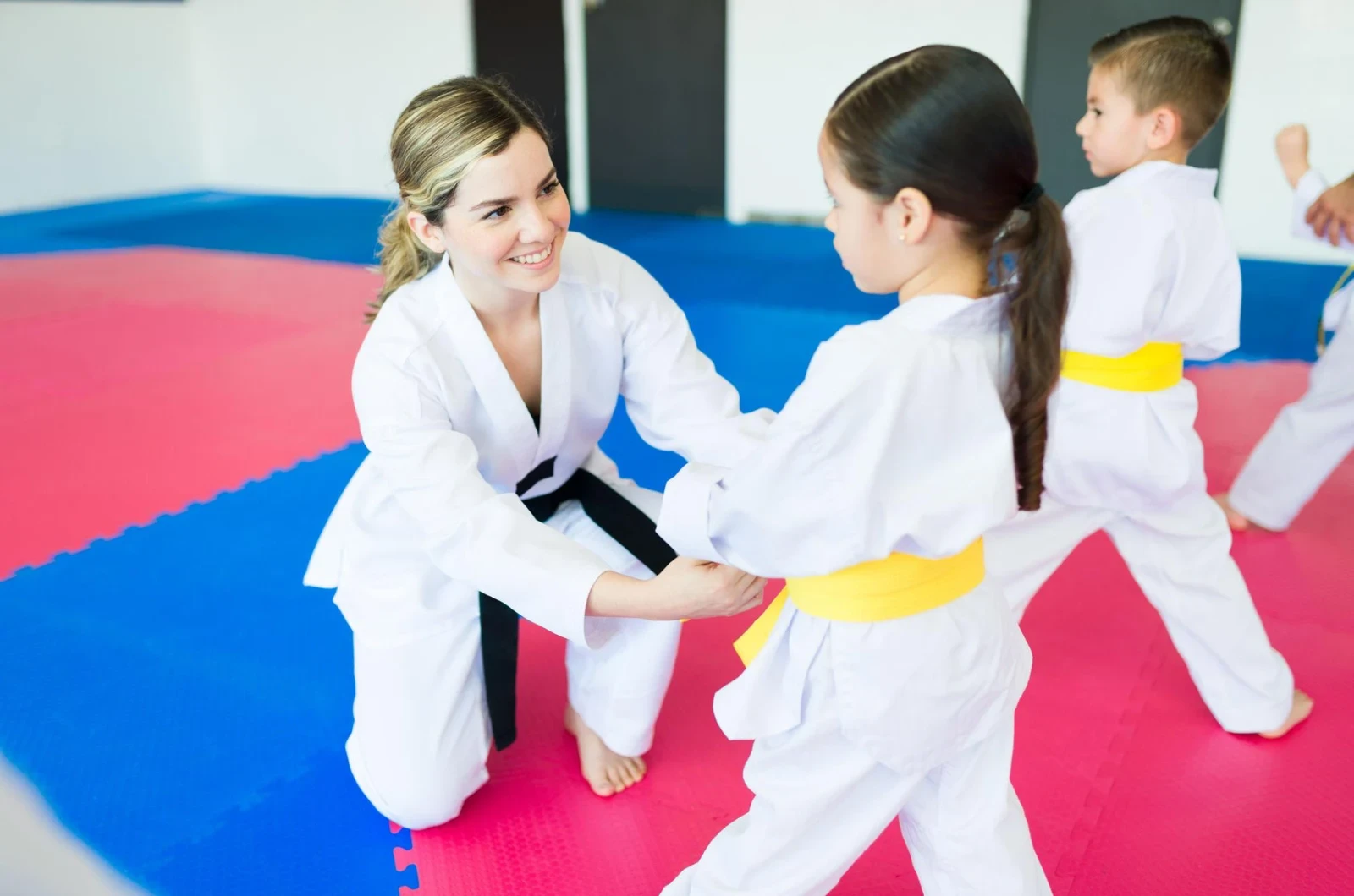 Child building coordination in martial arts