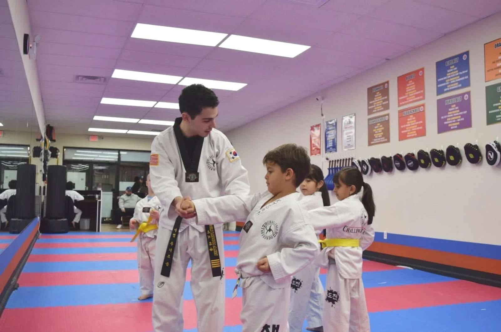 Kids building focus through martial arts