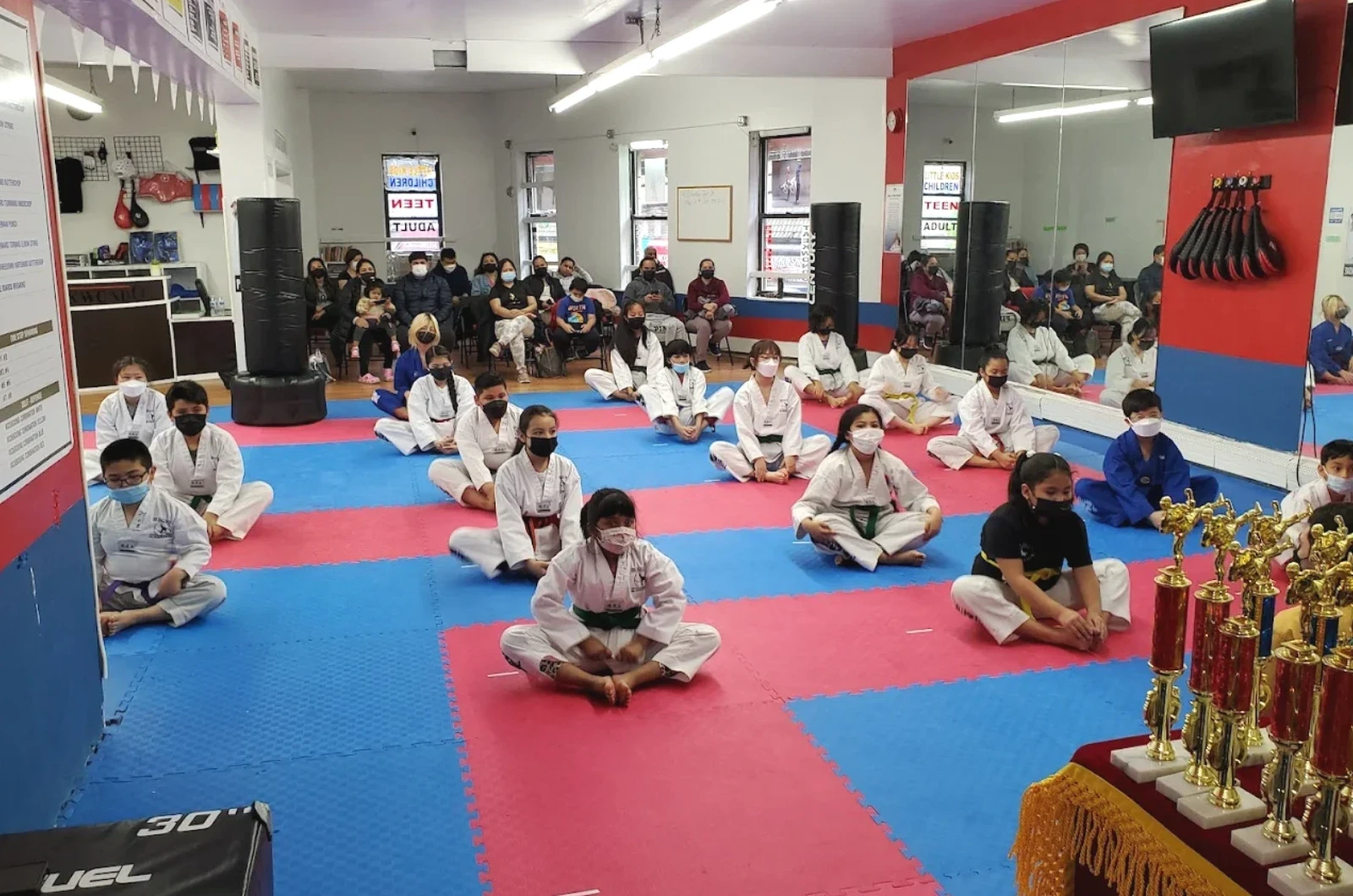 Kids martial arts discipline and focus